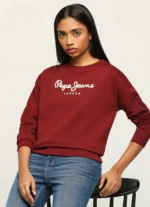Burgundy Burgundy Printed Long Sleeve Sweatshirt - Image 5