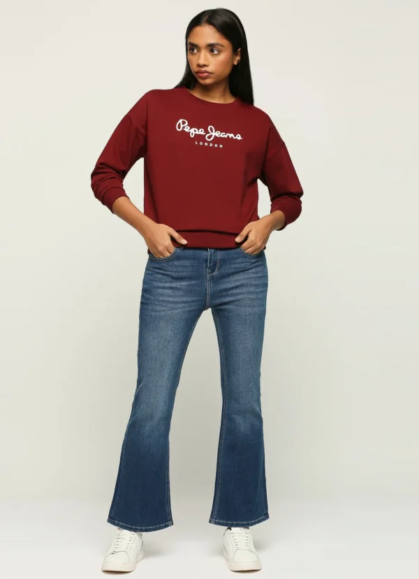 Burgundy Burgundy Printed Long Sleeve Sweatshirt - Image 6