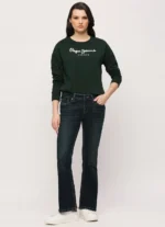Pepe Jeans Women's Brooke Branding Graphic Green Sweatshirt - Image 7