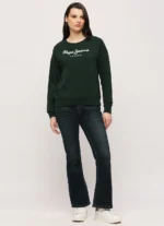 Pepe Jeans Women's Brooke Branding Graphic Green Sweatshirt - Image 9