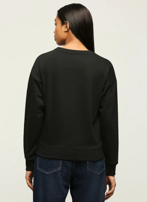 8905875079705_3 Pepe Jeans Women's Brooke Branding Graphic Sweatshirt Black - Image 8