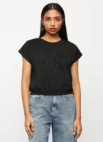 Black Round Neck Short Sleeve T-Shirt