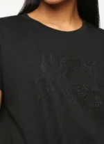 Black Round Neck Short Sleeve T-Shirt - Image 5