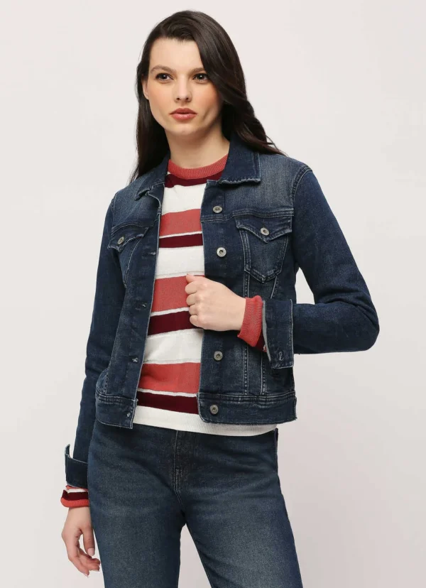 Burgundy Striped Pullover Full Sleeves Sweater - Image 6