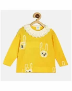 MINI KLUB Baby Girls Yellow Cotton Dress Sweater