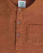 MINI KLUB Brown Print Casual Full Sleeves Regular Collar Boys Regular Fit Shirt - Image 3