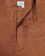 MINI KLUB Brown Print Casual Full Sleeves Regular Collar Boys Regular Fit Shirt - Image 4