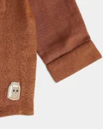 MINI KLUB Brown Print Casual Full Sleeves Regular Collar Boys Regular Fit Shirt - Image 5