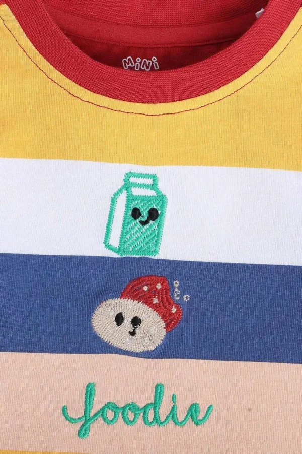 MINI KLUB Printed Casual Full Sleeves Polo Neck Boys Regular Fit T-Shirt - Image 3