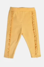 MINI KLUB Yellow Solid Full Length Casual Girls Regular Fit Jeggings