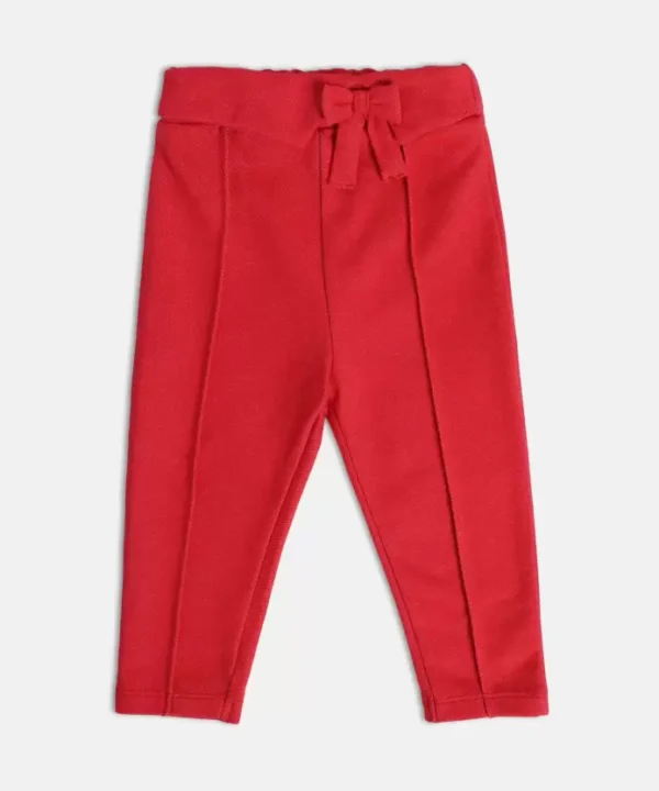 8907095965332_1 MINI KLUB Red Jegging For Baby Girls - Image 1