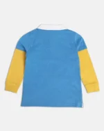 MINI KLUB Boys Typographic Print Polo T-Shirt Blue - Image 2