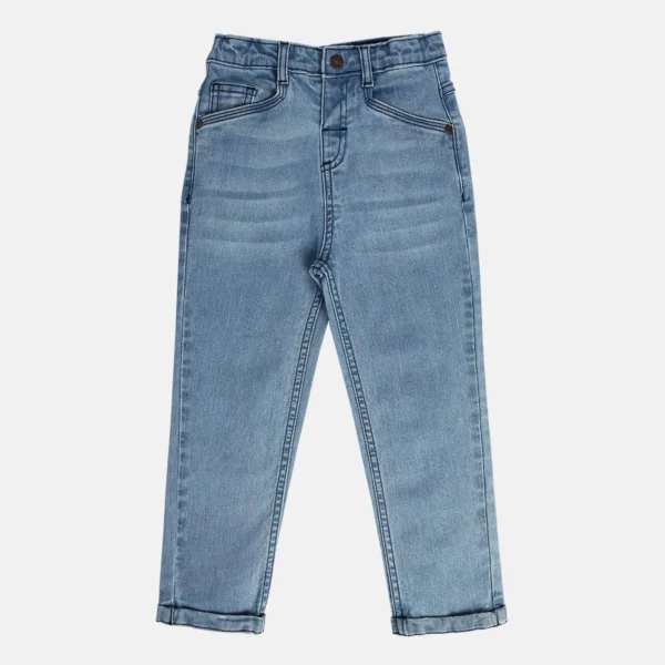 8907095967855_1 MINI KLUB Girls Blue Denim Pant - Image 1