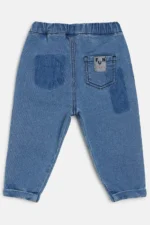 MINI KLUB Medium Blue Solid Full Length Casual Boys Regular Fit Pants - Image 2