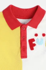 MINI KLUB Printed Casual Full Sleeves Polo Neck Boys Regular Fit T-Shirt - Image 3