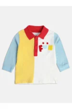 MINI KLUB Printed Casual Full Sleeves Polo Neck Boys Regular Fit T-Shirt