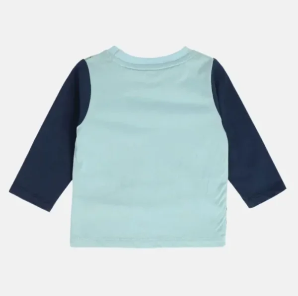 Graphic Print Crew-Neck T-Shirt Blue - Image 2