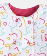 MINI KLUB Red Print Casual Full Sleeves Round Neck Girls Reversible Jacket/Sweater/Windcheater - Image 2