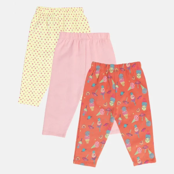 8907095974983_2 MINI KLUB Girls Multi Color Legging (PACK OF 3) - Image 2