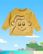 MINI KLUB Baby Girls Yellow Cotton Dress Sweater