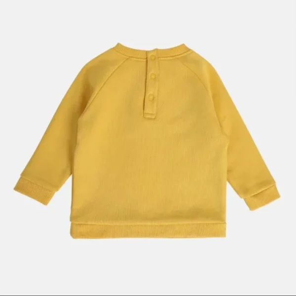 MINI KLUB Baby Girls Yellow Cotton Dress Sweater - Image 4