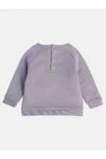 MINI KLUB Lilac Print Grey Sweatshirt Dress Sweater - Image 2