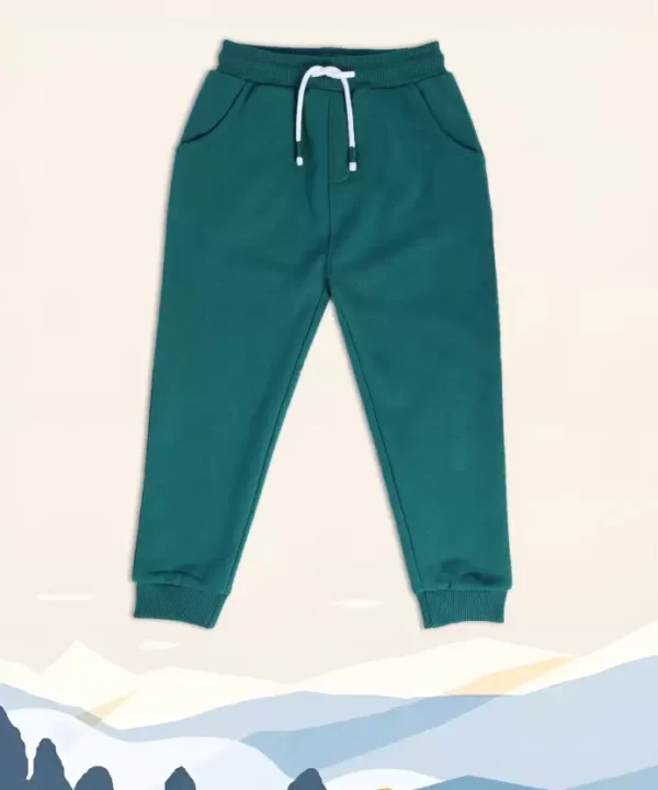 MINI KLUB Green Track Pant For Boys Joggers - Image 1