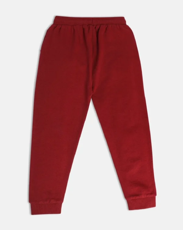 MINI KLUB Boys Relaxed Fit Joggers Red Track Pant - Image 2