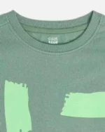 MINI KLUB Boys Pure Cotton Green T-Shirt Tees (Pack of 1) - Image 4