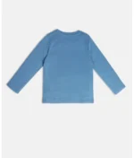 MINI KLUB Blue Cotton Boy's T-Shirt Tees (Pack of 1) - Image 3