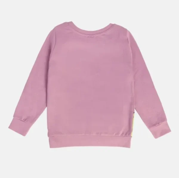 MINI KLUB Girls Graphic Printed Purple Sweatshirt - Image 3