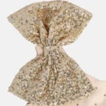 MINI KLUB Girls Beige Embellished Fit & Flare Dress - Image 3