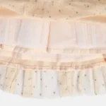 MINI KLUB Girls Beige Embellished Fit & Flare Dress - Image 4