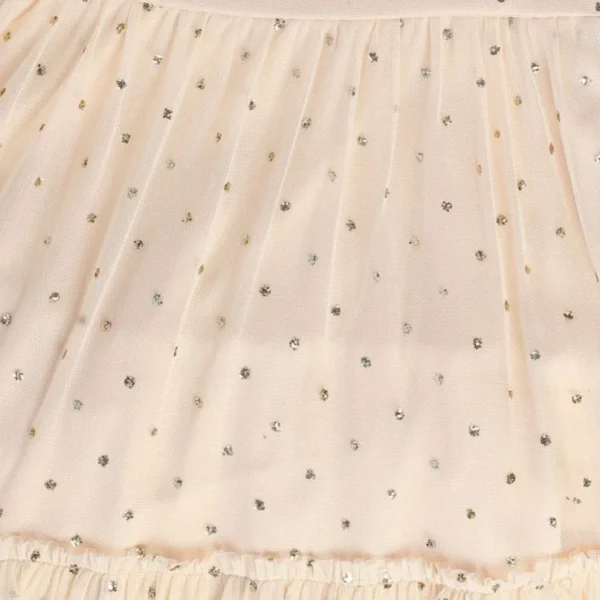 MINI KLUB Girls Beige Embellished Fit & Flare Dress - Image 7