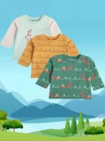 MINI KLUB Boys Light Blue T-Shirt (PACK OF 3)