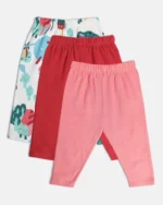 MINI KLUB Multi Color Girls Legging (PACK OF 3)