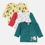 MINI KLUB Girls Multi Front Open Vest (PACK OF 3)