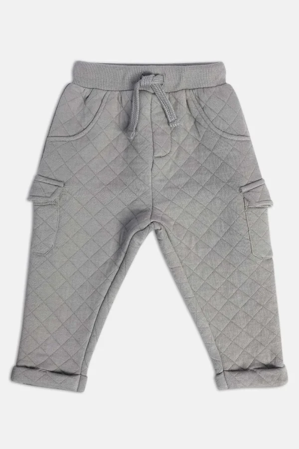 MINI KLUB -Light Grey Solid Full Length Casual Pants - Image 1