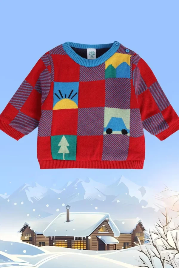 MINI KLUB Multi-Colored Print Sweater For Kids - Image 1