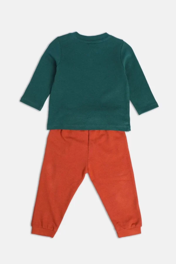 MINI KLUB Multi-Colored Print Full Length Casual Boys Regular Fit Coordinates Set/Pant Set/Kids Combo - Image 2