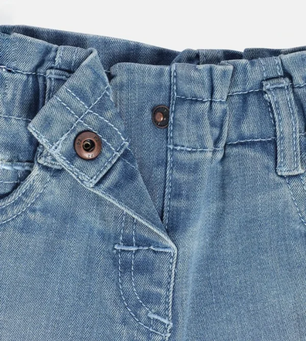 MINI KLUB Girls Clean Look Light Fade Stretchable Blue Jeans Denim Pant - Image 5