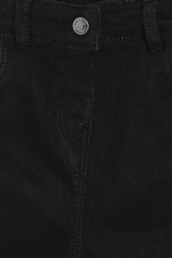 MINI KLUB Black Solid Full Length Casual Girls Regular Fit Jeans Denim Pant - Image 3