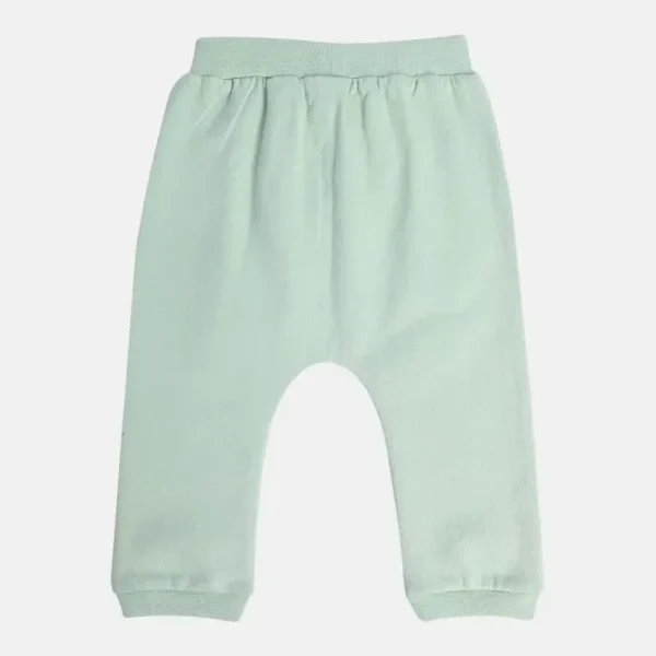 Kids Light Green Printed Knit Bottom Pant (PACK OF 3) - Image 3