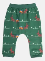 Kids Light Green Printed Knit Bottom Pant (PACK OF 3) - Image 6