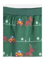 Kids Light Green Printed Knit Bottom Pant (PACK OF 3) - Image 4