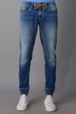 ROOKIES  MEDIUM BLUE JEANS 5 POCKET LOW-RISE ANKLE LENGTH JEANS (SPRINGSTEEN FIT)
