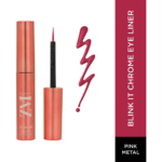 ZM Zayn & Myza Blink It Chrome Eyeliner | Metallic Finish | Smudgeproof, Transfer-proof & Waterproof Formula | Long lasting | Enriches with Rosehip Oil | Pink Metal, 3.5 G - Image 2
