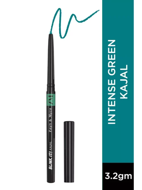 ZM Blink It Kajal, long lasting, Smudge proof, Waterproof With Rosehip Oil, Intense Green, 3.2 gm