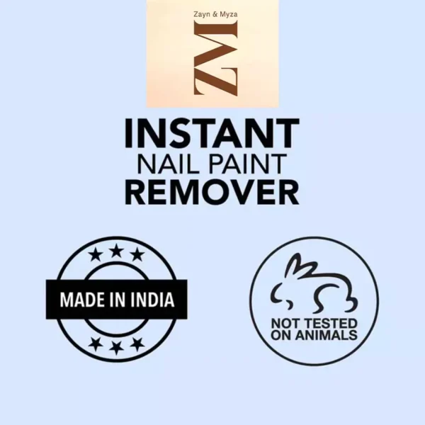 ZM Zayn & Myza Nail Enamel Remover - Transparent 01 | 30 ml | Enriched With Vitamin E | Non Drying Formula | Gentle Nail Polish Remover | Acetone Free | Cruelty Free - Image 2