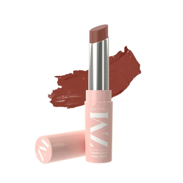 ZM Power Matte Lipstick 2_1 ZM Zayn & Myza Transfer-Proof Power Matte Bullet Lipstick (Vegan, 3.2 g) (Warm Espresso) - Image 1